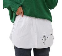 Generisch Culotte pour femme en tissu léger comme jupe extensible avec fermeture à boutons pratique, Blanc., S