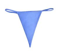 Generisch Culotte string pour femme de style G-string minimaliste - String sans couture pour un confort invisible - Sous-vêtement basique pour le quotidien, Style_z07 Bleu, S