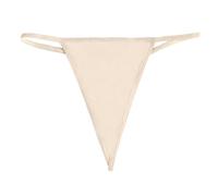 Generisch Culotte string pour femme de style G-string minimaliste - String sans couture pour un confort invisible - Sous-vêtement basique pour le quotidien, Style_z03 Beige, L