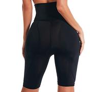 Generisch Culotte taille haute pour femme - Fausses fesses avec insert en éponge - Body Pants 2025, Noir , 6XL