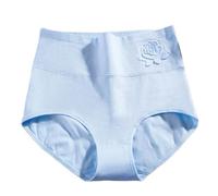 Generisch Culotte taille haute pour femme pour la récupération postnatale - Maintien complet en douceur, bleu, L
