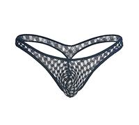 Generisch Culotte Tanga Homme Dentelle Mesh Transparent Respirant Mode, Noir , XL
