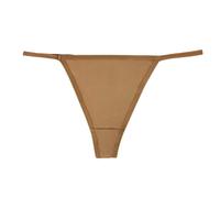 Generisch Culotte tanga pour femme en tissu gaufré - String classique avec côtés étroits - Caleçon minimaliste et confortable pour le quotidien, Style_z12 Jaune, L