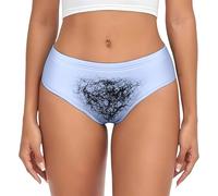 Generisch Culotte triangulaire flirte avec imprimé - Lingerie ludique à offrir plus confortablement pour tout ce joli sous-vêtement au design féminin, bleu clair, M
