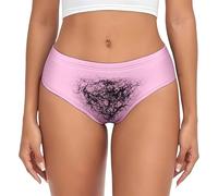 Generisch Culotte triangulaire flirte avec imprimé - Lingerie ludique à offrir plus confortablement pour tout ce joli sous-vêtement au design féminin, Rose clair, S