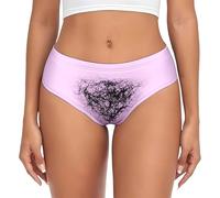 Generisch Culotte triangulaire flirte avec imprimé - Lingerie ludique à offrir plus confortablement pour tout ce joli sous-vêtement au design féminin, Rose, 4XL