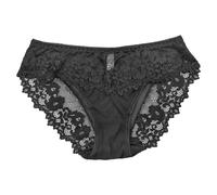 Generisch Culottes Femme Coton avec Dentelle Sous-vêtements Féminin Grande Taille Respirant Maille Transparent Femme Été Sans Couture Slips Sexy Lingerie Femme pour le Sexe, Noir , L