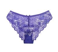 Generisch Culottes Femme Sous-vêtements Culotte Culotte Culotte Femmes Culotte Rose Dentelle Transparent Sous-vêtements Confort Sans Couture Taille Basse Briefs Lingerie Lenceria Tanga, bleu, M