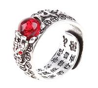 Generisch Cœur sculpté simple Sutra, cadeau porte-bonheur | Personnalité rétro plaqué argent or pour crâne six mots vérité, cadeau unisexe pour hommes femmes richesse