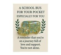 Generisch Cœurs de poche pour amis - En acrylique - Carte de bus scolaire - Idée cadeau avec message personnel pour les enseignants, les, les parents, les amis et les collectionneurs