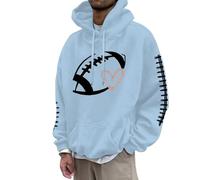 Generisch D'abord essayer puis chiffres hommes fans de football sport sweatshirt joueur de rugby sport rétro hommes rugby pull à capuche hauts sweatshirt M homme, Bu2, 3XL