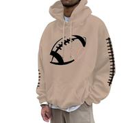 Generisch D'abord essayer puis chiffres hommes fans de football sport sweatshirt joueur de rugby sport rétro hommes rugby pull à capuche hauts sweatshirt M homme, kaki, XL