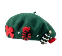 Generisch Damien - Béret d'hiver chaud - Avec motif de Noël - Pour les voyages, la photographie, le quotidien, les femmes, les adolescents, les étudiants