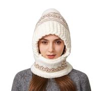 Generisch Damien Bonnet pour femme - Bonnet tricoté chaud et doux avec design réglable - Bonnet chaud en tricot pour femme - Pour activités de plein air, sports d'hiver, camping, randonnée, temps