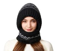 Generisch Damien Bonnet pour femme - Bonnet tricoté chaud et doux avec design réglable - Bonnet chaud en tricot pour femme - Pour activités de plein air, sports d'hiver, camping, randonnée, temps