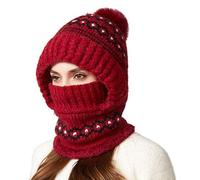 Generisch Damien Bonnet pour femme - Bonnet tricoté chaud et doux avec design réglable - Bonnet chaud en tricot pour femme - Pour activités de plein air, sports d'hiver, camping, randonnée, temps