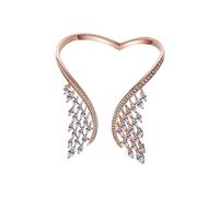 Generisch De Der Bagues & Rings Bague d'ange et bracelet avec plumes d'ailes étalées, ensemble de breloques ouvertes et réglables, excellent cadeau pour les femmes, A, Autre, Pas de pierre précieuse