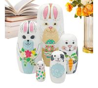 Generisch de nid de Pâques - Motif lapin de Pâques - Figurine multicolore à empiler - Pour la maison, le salon, la salle de jeux, le printemps, l'anniversaire, Noël, les