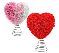 Generisch de Sapin de Saint-Valentin - Ornement décoratif en Forme de Roses - Dentelle pour romantisme Mariage, Anniversaire, Vacances, Mur, Maison, Porte d'entrée