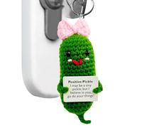 Generisch de soutien émotionnel, au crochet, gros cornichons avec | Carte positive - Soutien émotionnel - Poupée au crochet Cornichons pour femmes et filles