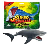 Generisch DeAgostini Super Animals Figurine Sea Dinosaurs Edition Figurine à collectionner Sea Dino au choix (Figurine 10ème Carcharocles Megalodon)