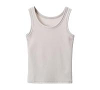 Generisch Débardeur côtelé pour fille avec col rond, structure côtelée fine, doux comme couche de base pour les cours de danse, look de loisirs d'été et tenue légère en couches