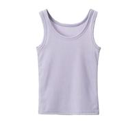Generisch Débardeur côtelé pour fille avec col rond, structure côtelée fine, doux comme couche de base pour les cours de danse, look de loisirs d'été et tenue légère en couches