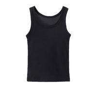 Generisch Débardeur côtelé pour fille avec col rond, structure côtelée fine, doux comme couche de base pour les cours de danse, look de loisirs d'été et tenue légère en couches