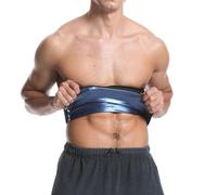 Generisch Débardeur pour homme à fines côtes - Taille du ventre - Ceinture de fitness - PU - Sport - Yoga - Ceinture de vélo - Gilet pour homme, bleu, XXL