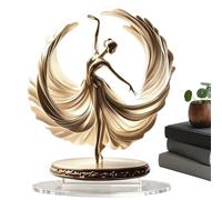 Generisch Décoration de plaque de ballet | Ornement de table en acrylique 2D | Figurine d'actrice de ballet | comme décoration pour pendaison de crémaillère, anniversaire, dortoir d'étudiant