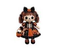 Generisch Décoration d'Halloween 2026 - Idées de bricolage pour projets artistiques inspirants avec figurines 3D en polyester pour motricité fine, jeu créatif en intérieur (orange, 20,3 cm)
