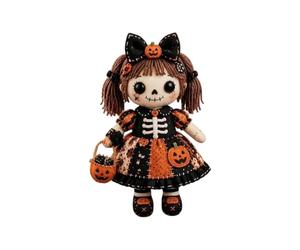 Generisch Décoration d'Halloween 2026 - Idées de bricolage pour projets artistiques inspirants avec figurines 3D en polyester pour motricité fine, jeu créatif en intérieur (orange, 20,3 cm)