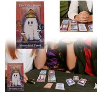 Generisch Décoration d'Halloween 2026 - Jeu de cartes de tarot pour divination - Soirées de jeu en intérieur - Parfait pour les adolescents et les adultes à partir de 7 ans (orange, 12 x 7 cm)