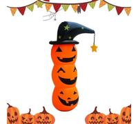 Generisch Décoration d'Halloween gonflable 1,2 m - Chapeau de sorcière en | Décoration gonflable d'Halloween pour l'extérieur, pour fête, recherche de bonbons, zone photo, réunion de famille, cour