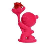 Generisch Décoration d'ours pour la maison - Figurine d'ours à fleurs Forever - Déplacement romantique de la décoration de bureau pour la fête des mères, la Saint-Valentin, pour mère, femme