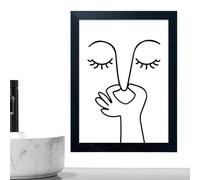 Generisch Décoration murale amusante pour salle de bain - 30 x 40 cm - Poster humoristique sans cadre - Motif pincement nasal - Papier de qualité supérieure - Attire les regards - Pour la maison