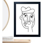 Generisch Décoration murale amusante pour salle de bain - 30 x 40 cm - Poster humoristique sans cadre - Motif pincement nasal - Papier de qualité supérieure - Attire les regards - Pour la maison