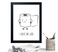 Generisch Décoration murale amusante pour salle de bain - 30 x 40 cm - Poster humoristique sans cadre - Motif pincement nasal - Papier de qualité supérieure - Attire les regards - Pour la maison