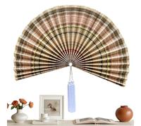 Generisch Décoration murale en éventail - 100 cm - À suspendre - Pliable - Décoration d'éventail avec pompon - Pour salon, chambre à coucher, au-dessus du lit, dortoir, bureau, hôtel, restaurant