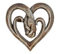 Generisch Décoration murale en forme de cœur - Aimer tenir les mains, art sculpture murale décoration maison chambre salon | Idéal pour accrocher décoration amour sculpture mur art Forever Love tenir