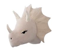 Generisch Décoration murale en peluche dinosaure - Décoration murale pour chambre d'enfant - Motif éléphant - Tête d'animal tendance - Pour chambre d'enfant ou salle de jeux - Support mural comme