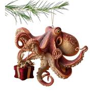 Generisch Décorations de Noël : décoration en acrylique 2D peinte à la main pour le plaisir des vacances, design d'animaux marins avec charme festif, parfait pour l'arbre, la voiture, la maison