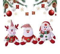 Generisch Décorations de Noël | Lot de 3 pièces Père Noël, swing, poupées de Noël | Ornements suspendus pour arbre | pour maison, chambre à coucher, bureau, cheminée, porte, mur, bord de fenêtre, il