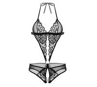 Generisch Deep Beauty Body à col en V pour femme, Noir , M