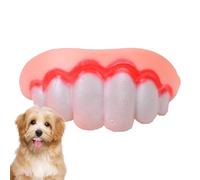 Generisch Dents artificielles pour chien - Dents amusantes en silicone - Accessoire pour animaux de compagnie pour le développement mental - Activités familiales - Idée cadeau pour la maison, les