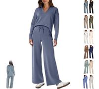 Generisch Derivainasm Ensemble 2 pièces pour femme Ensemble de sweats décontractés à manches longues, Cradlewaver Ensemble de voyage deux pièces (bleu, XS)