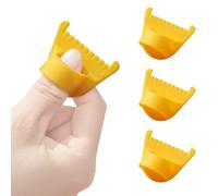 Generisch Dés à coudre 4 pièces - Kit de protection des doigts en tricot | Dés à coudre pour débutants et adultes pour travaux manuels, broderie, matelassage, matelassage, artisanat, tricot