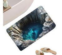 Generisch Design moderne perforé avec support antidérapant - Tapis illusion d'optique - Tapis 3D illusion d'optique pour Halloween - Décoration intérieure - Entrée cuisine salle de bain