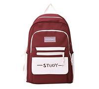 Generisch Deutet Sac à dos pour enfant 10 Sac à dos décontracté College mode jeune sac d'école simple sac à dos militaire pour femme, rouge, Einheitsgröße, Sac à dos daypack