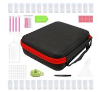 Generisch Diamond Art - Boîte de rangement pour peinture diamant - Boîte de rangement portable à strass à paillettes - Boîte de rangement pour perles résistante aux chocs - Accessoires et outils